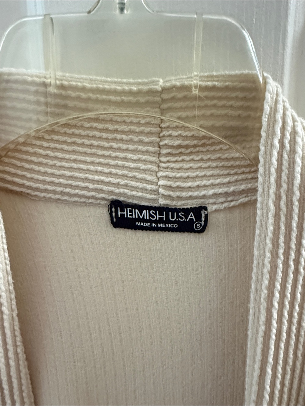 Lightweight Open-Front Cardigan - Cream - Picture 2 of 3